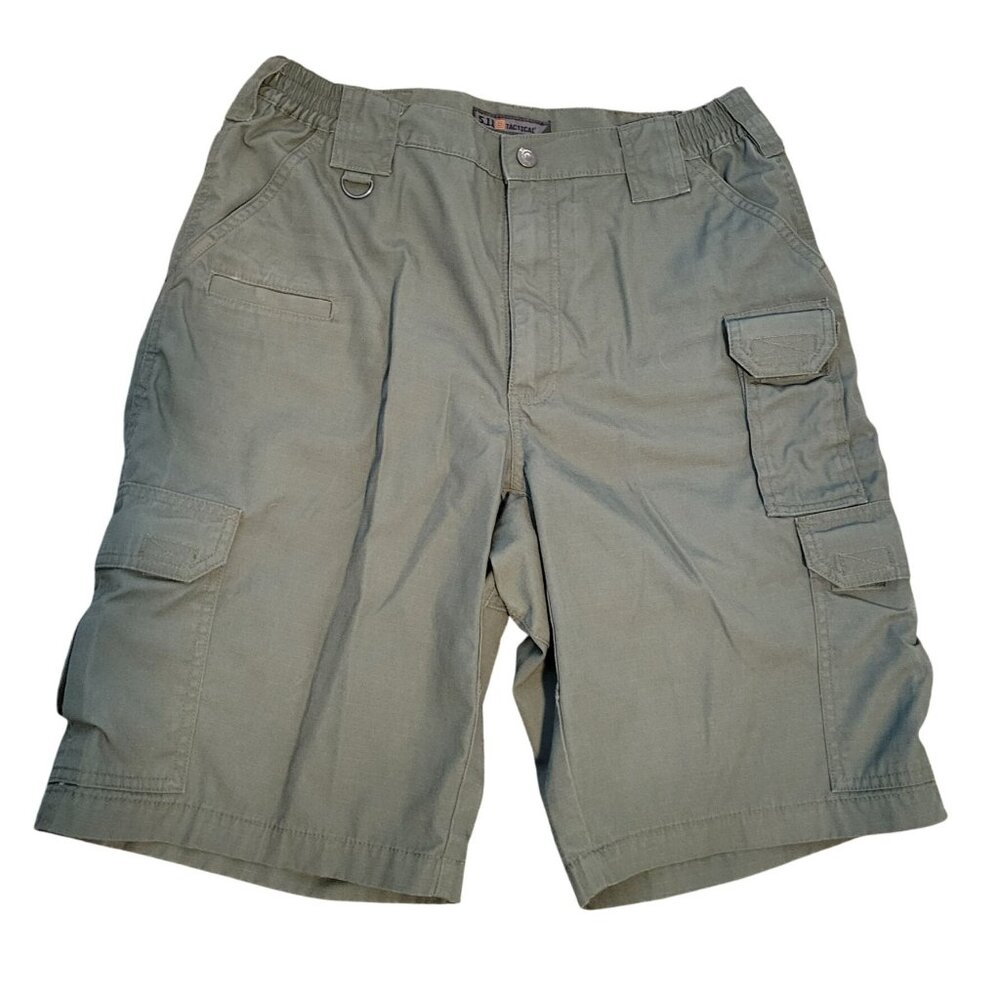 511 Tactical Green Cargo Shorts Size 32 Mens Outdoor Wear Ripstop Fabric